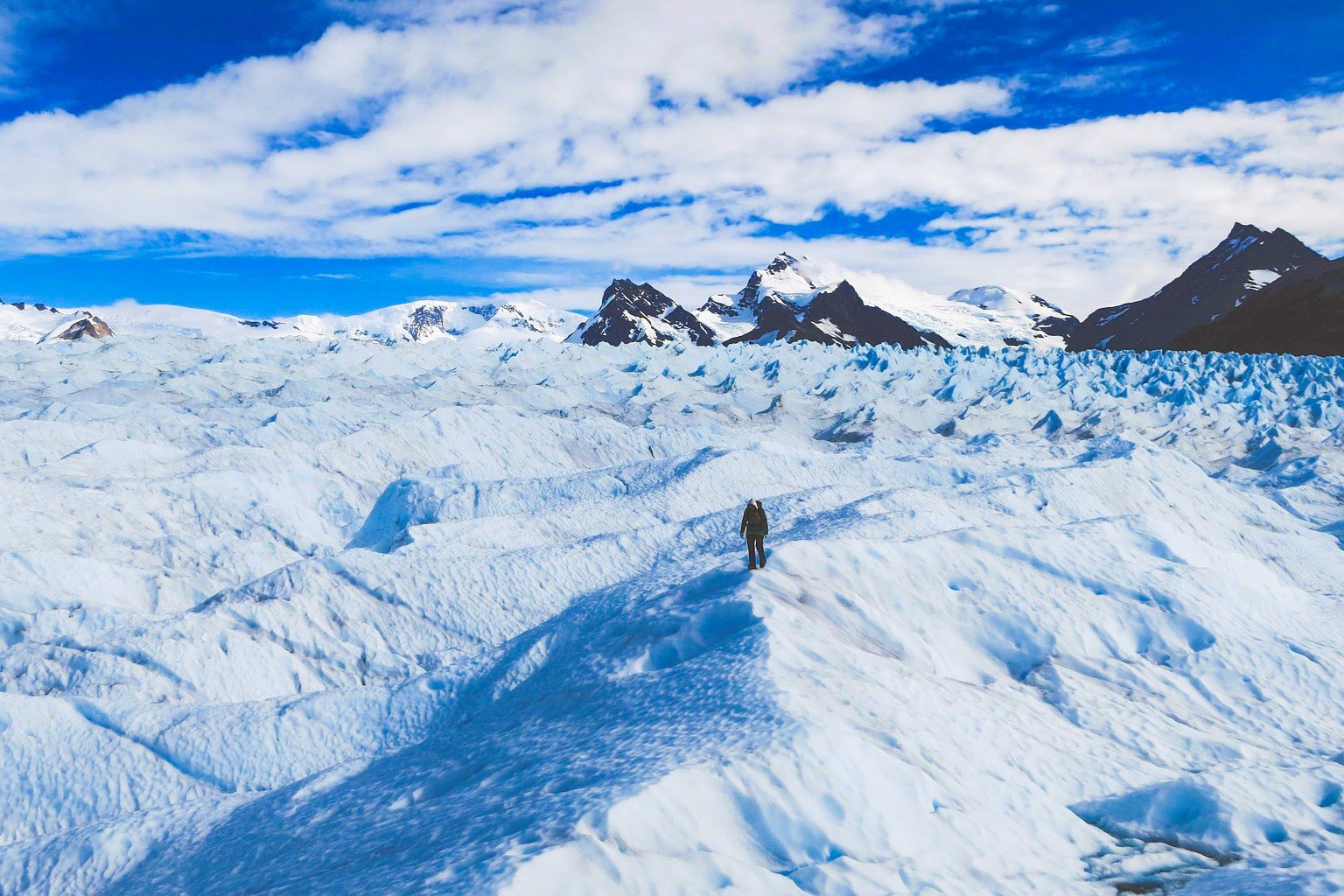 South Pole explorer trekking through snow illustrating giving 110 percent effort.
